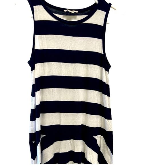 LOFT Dresses & Skirts - Loft small petite black and white striped sleeveless dress fit & flow dress $39